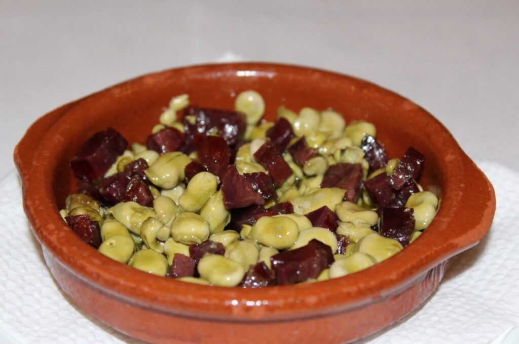 HABAS CON JAMÓN EN PLATO PEQUEÑO